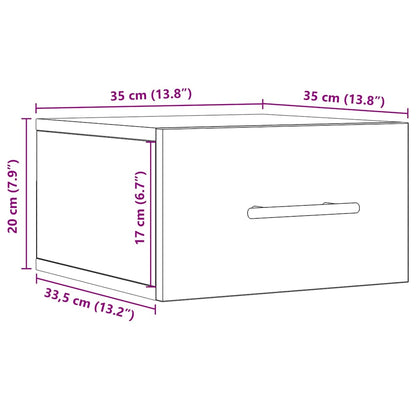 Nachttisch 2 stk. 35 x 35 x 20 cm Holzwerkstoff