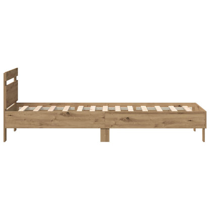 Bettrahmen mit Kopfteil Artisan-Eiche 75 x 190 cm Holzwerkstoff