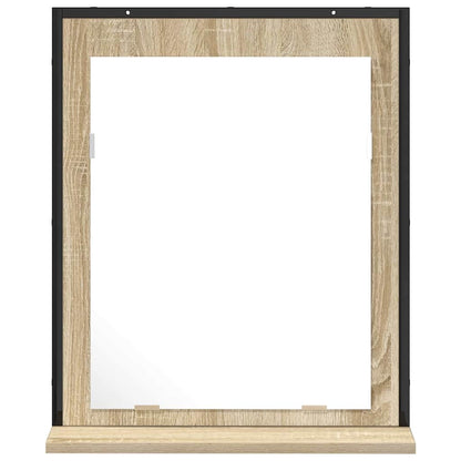 Badezimmer Spiegel mit Regal Schwarz 50 x 12 x 60 cm