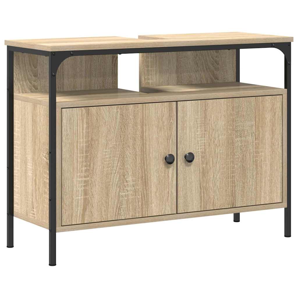 Waschbeckenschrank Braun 80 x 30 x 60 cm Holzwerkstoff