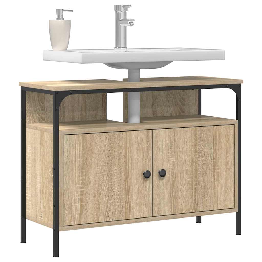 Waschbeckenschrank Braun 80 x 30 x 60 cm Holzwerkstoff