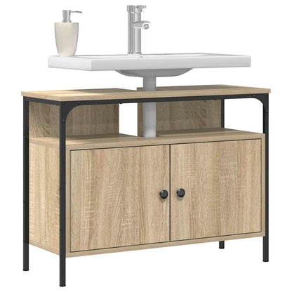 Waschbeckenschrank Braun 80 x 30 x 60 cm Holzwerkstoff