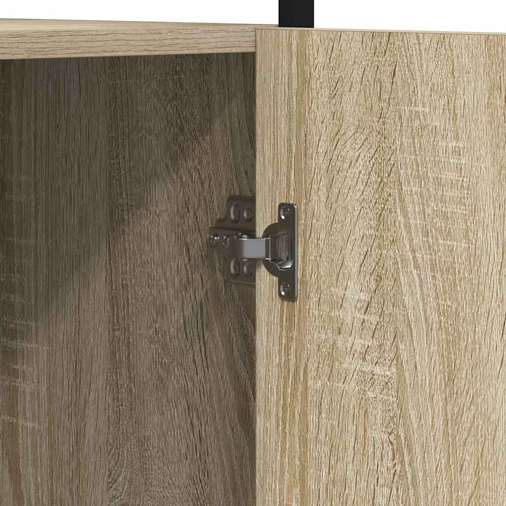 Badezimmerschrank Sonoma 33 x 33 x 185,5 cm Holzwerkstoff