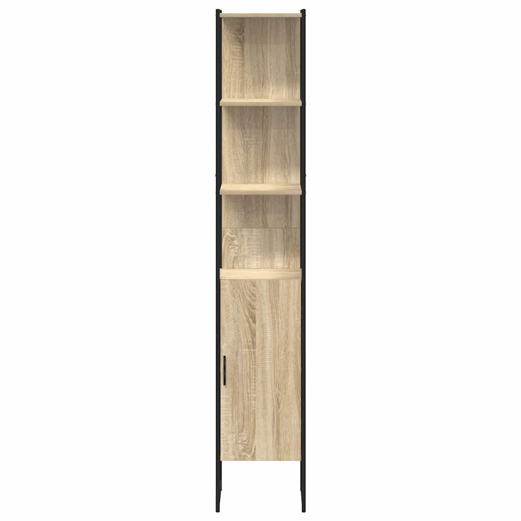 Badezimmerschrank Sonoma 33 x 33 x 185,5 cm Holzwerkstoff