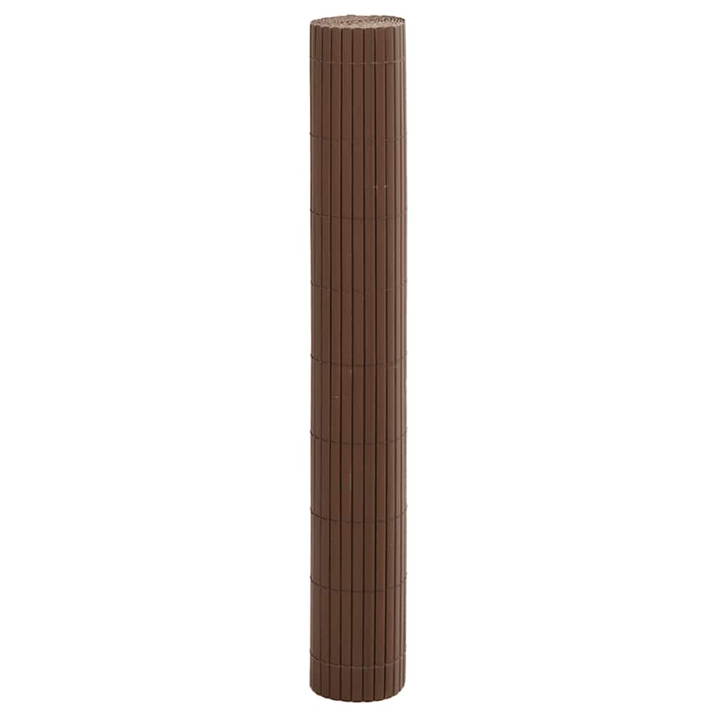 Gartenzaun Doppelseitig Braun 1,8x3 m PVC