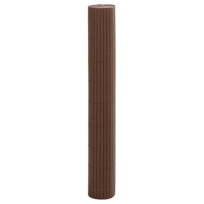 Gartenzaun Doppelseitig Braun 1,8x3 m PVC