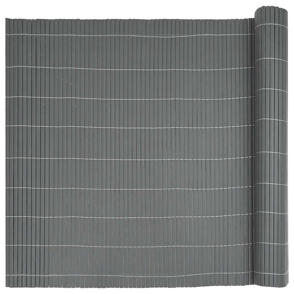 Gartenzaun Doppelseitig Grau 1,8x3 m PVC