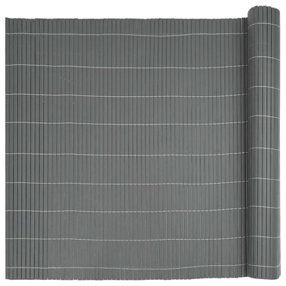 Gartenzaun Doppelseitig Grau 1,8x3 m PVC