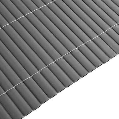 Gartenzaun Doppelseitig Grau 1,8x3 m PVC