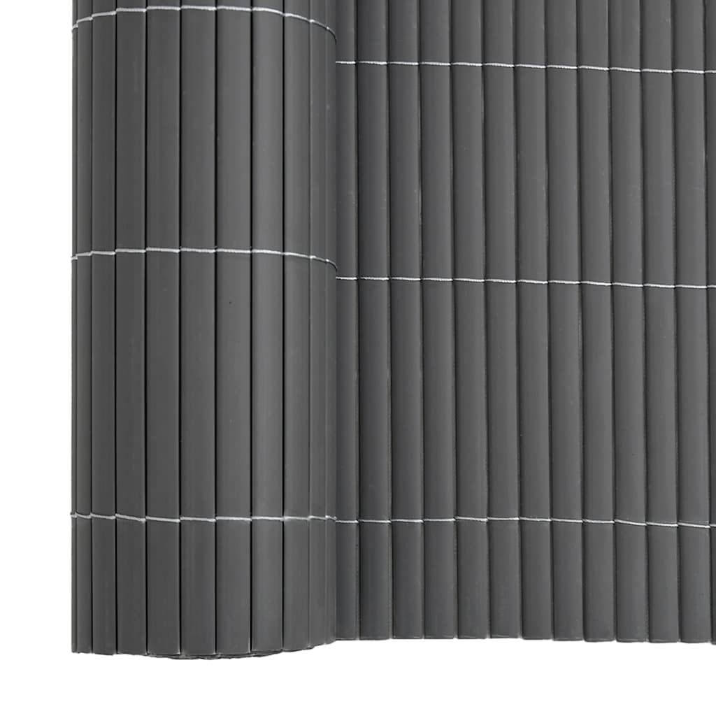 Gartenzaun Doppelseitig Grau 1,8x3 m PVC
