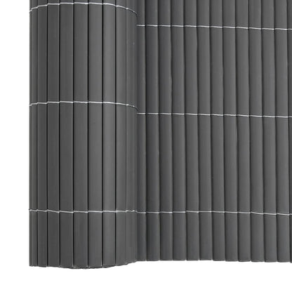 Gartenzaun Doppelseitig Grau 1,8x3 m PVC