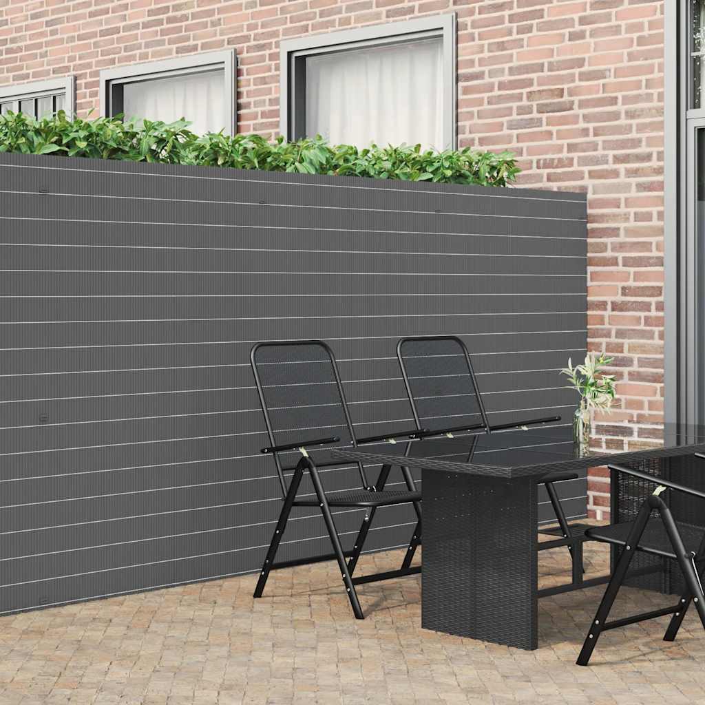 Gartenzaun Doppelseitig Grau 1,8x3 m PVC