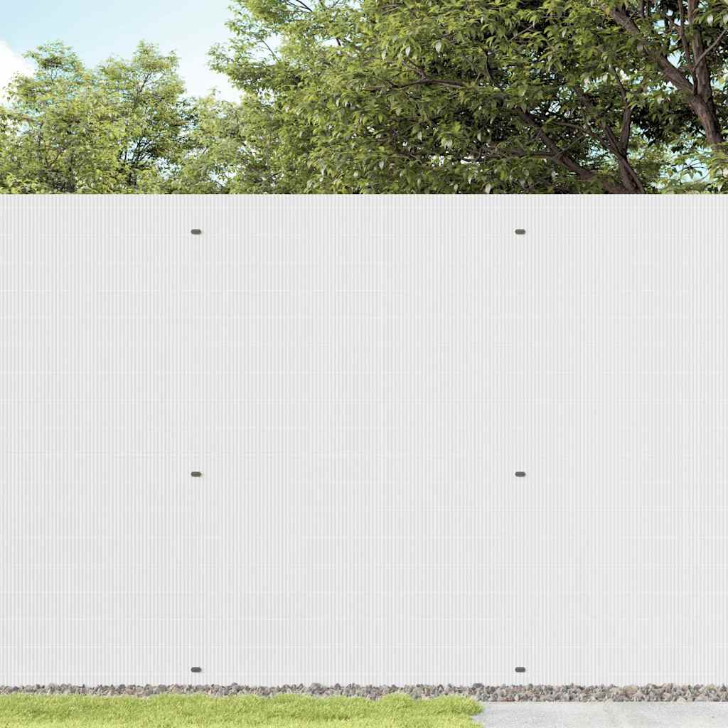 Gartenzaun Doppelseitig Weiß 1,8x5 m PVC