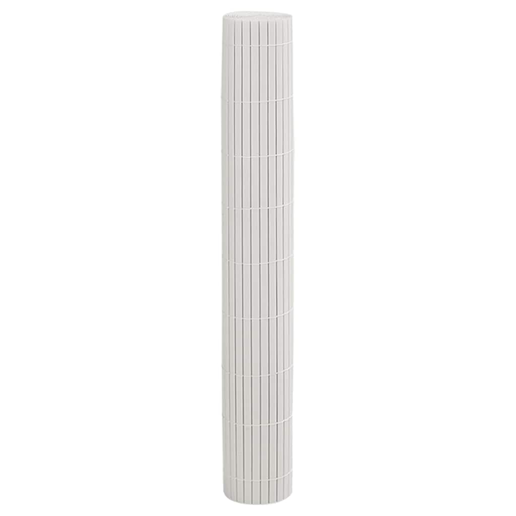 Gartenzaun Doppelseitig Weiß 1,8x5 m PVC