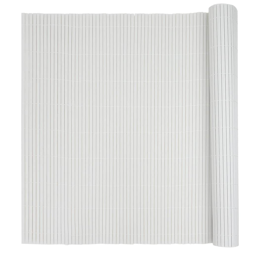Gartenzaun Doppelseitig Weiß 1,8x5 m PVC