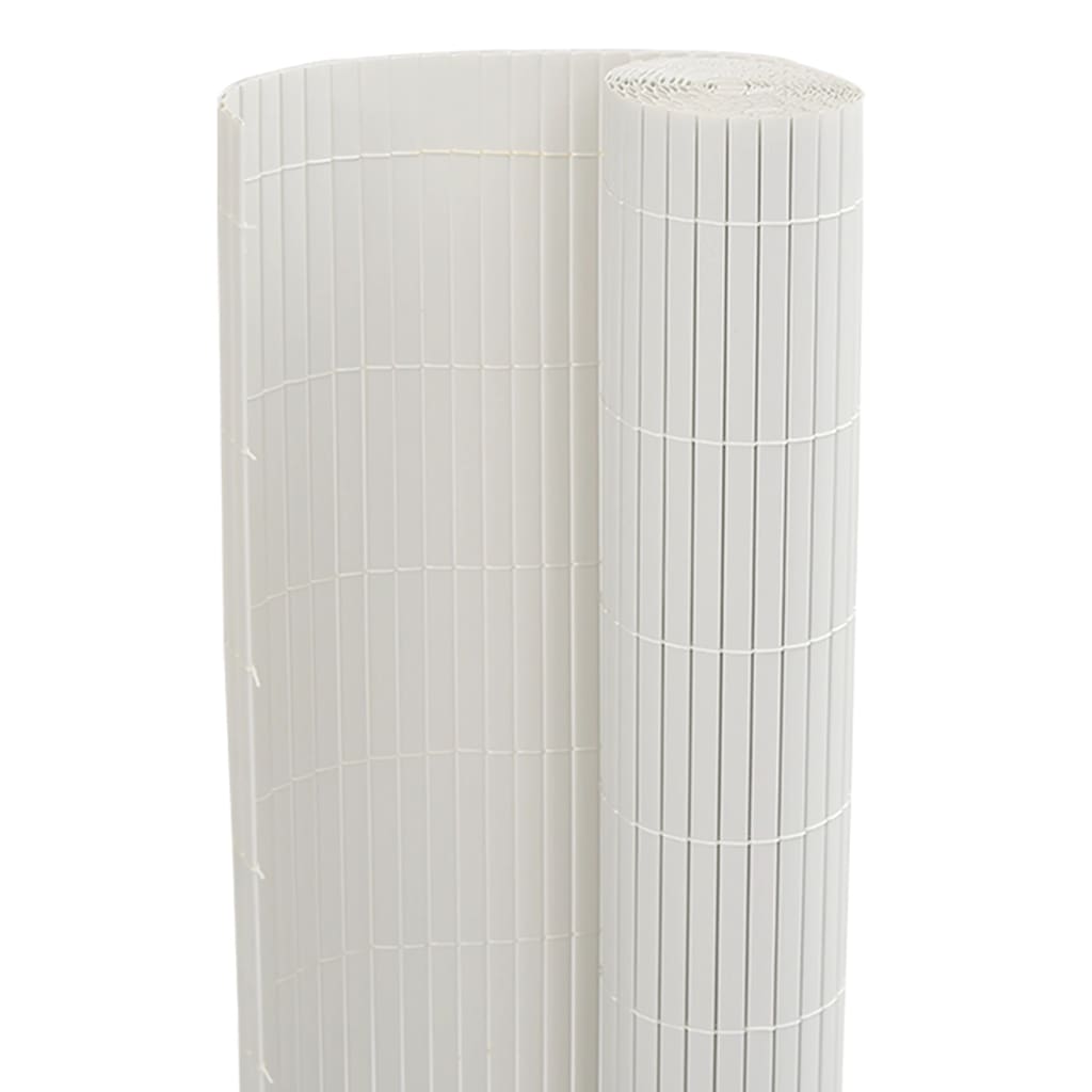 Gartenzaun Doppelseitig Weiß 1,8x5 m PVC
