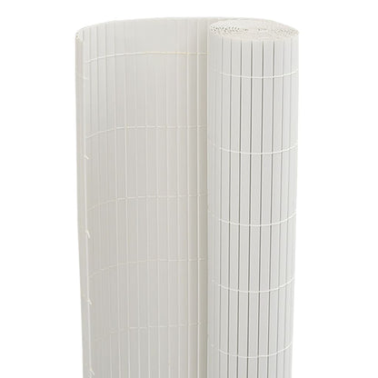 Gartenzaun Doppelseitig Weiß 1,8x5 m PVC