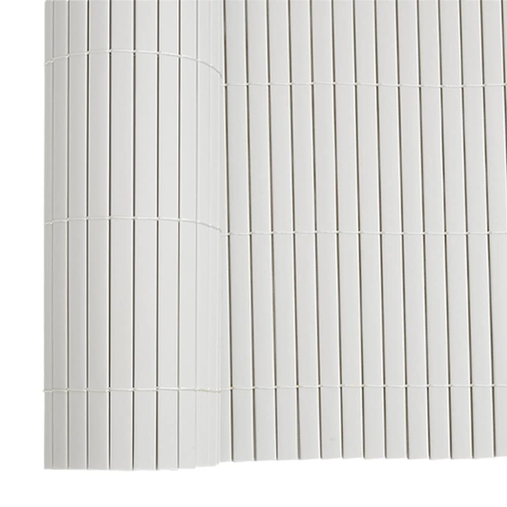Gartenzaun Doppelseitig Weiß 1,8x5 m PVC