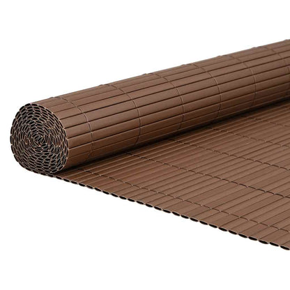 Gartenzaun Doppelseitig Braun 1,8x5 m PVC
