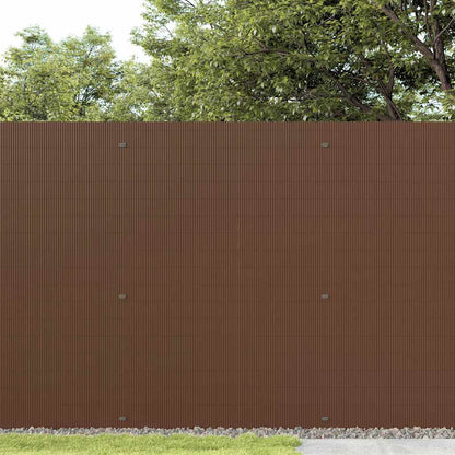 Gartenzaun Doppelseitig Braun 1,8x5 m PVC