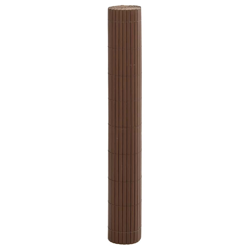 Gartenzaun Doppelseitig Braun 1,8x5 m PVC
