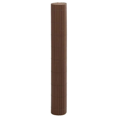 Gartenzaun Doppelseitig Braun 1,8x5 m PVC