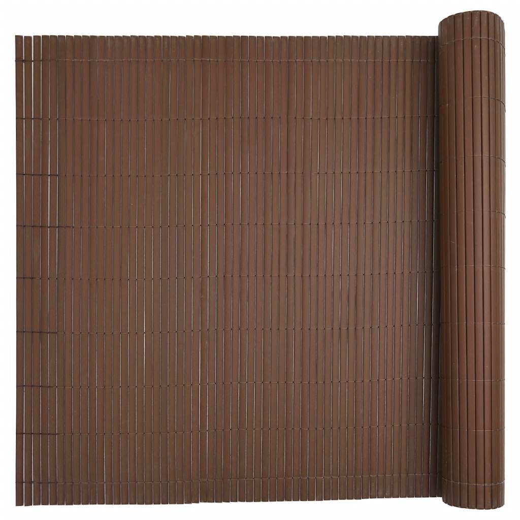 Gartenzaun Doppelseitig Braun 1,8x5 m PVC
