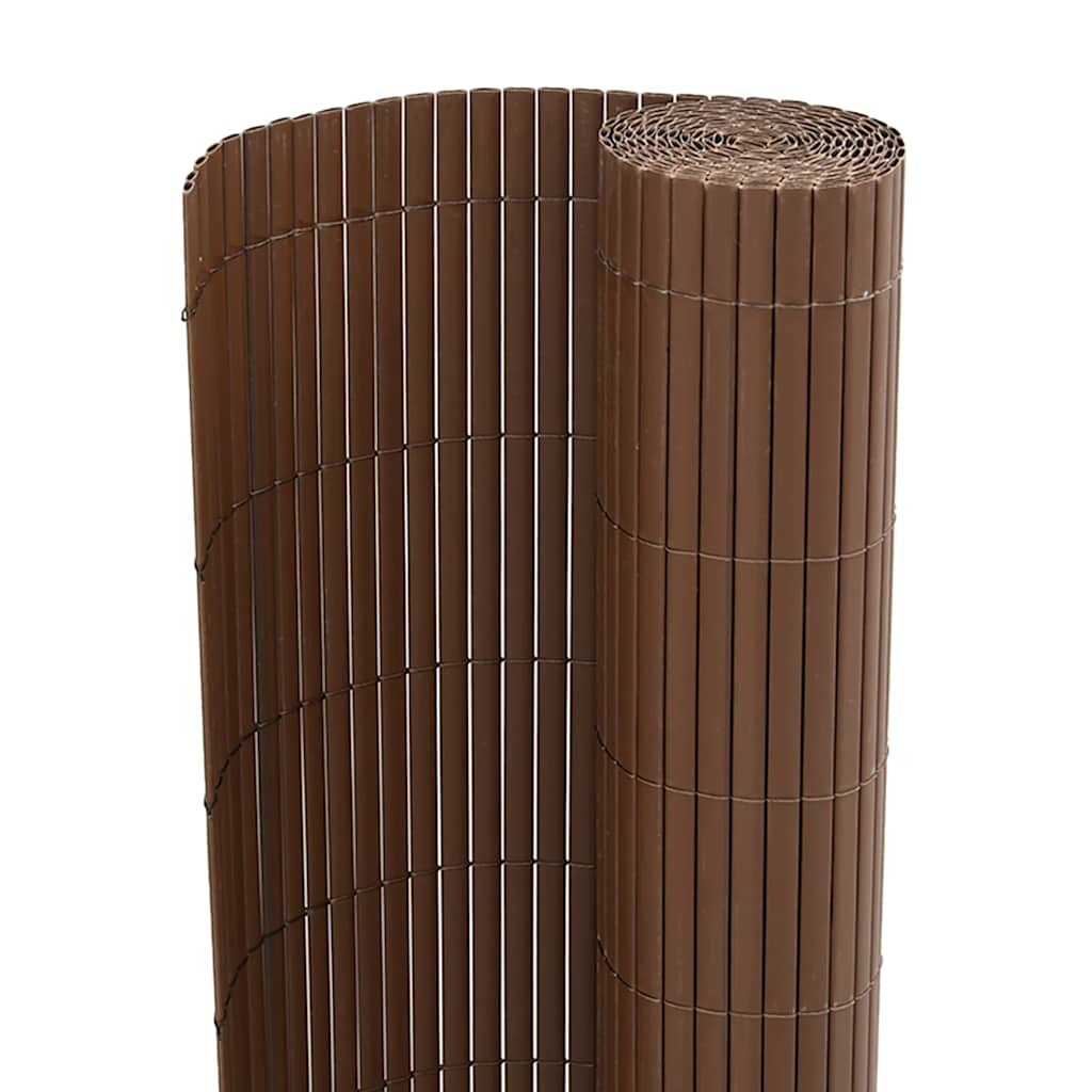 Gartenzaun Doppelseitig Braun 1,8x5 m PVC