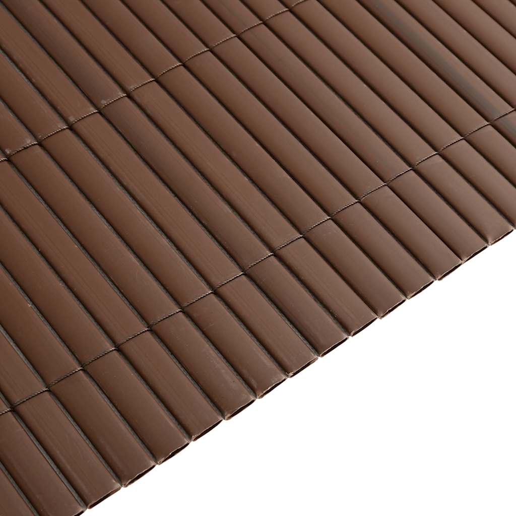 Gartenzaun Doppelseitig Braun 1,8x5 m PVC