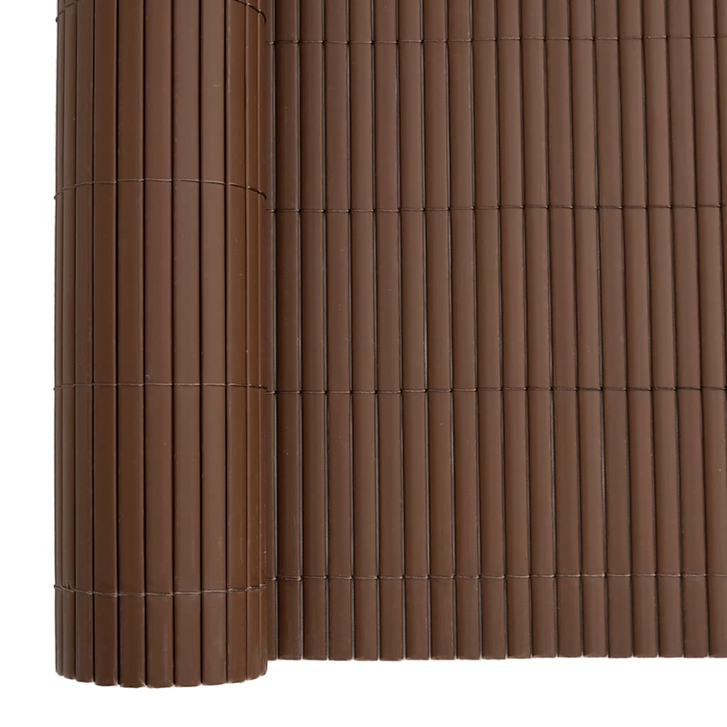 Gartenzaun Doppelseitig Braun 1,8x5 m PVC