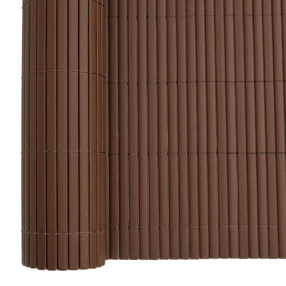 Gartenzaun Doppelseitig Braun 1,8x5 m PVC