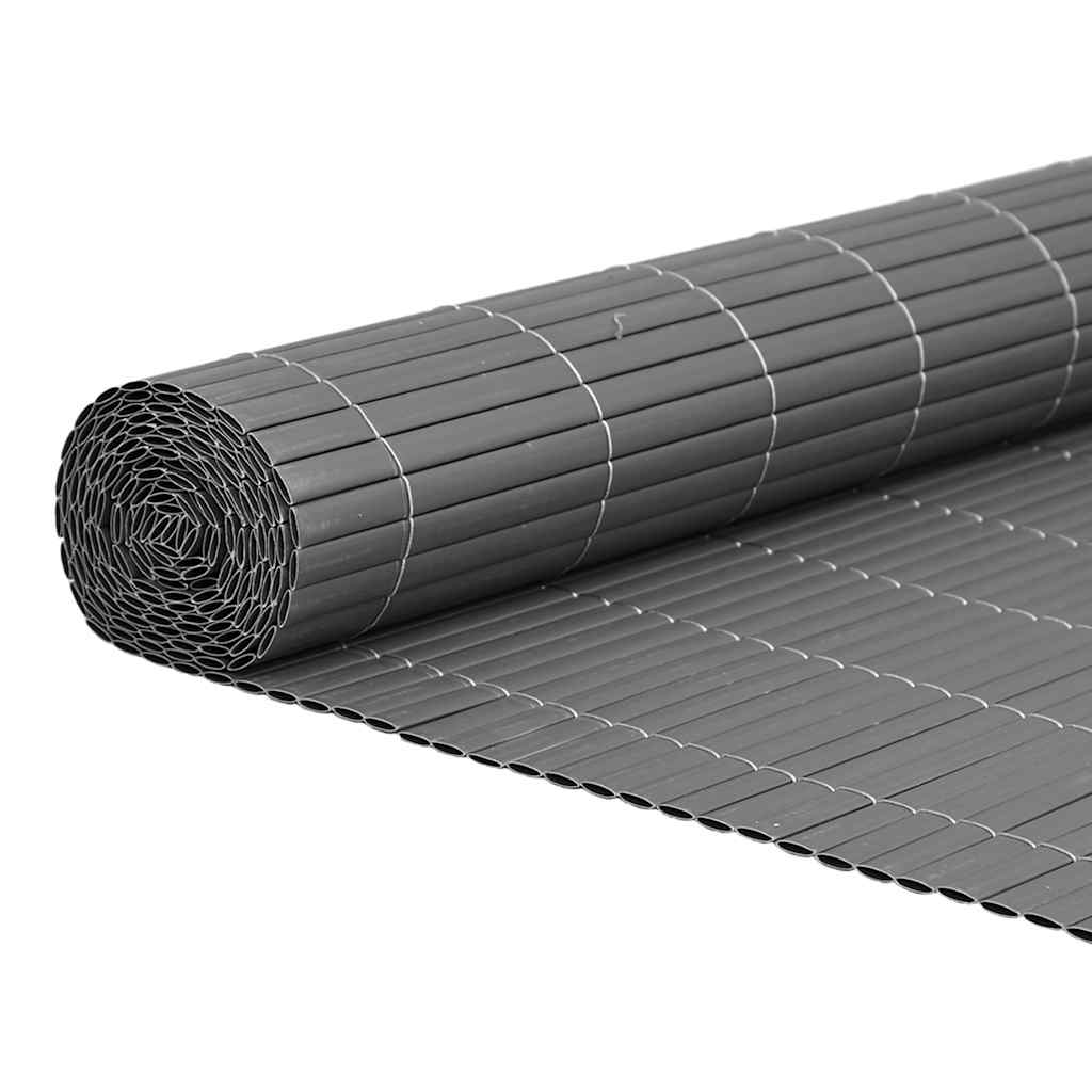 Gartenzaun Doppelseitig Grau 1,8x5 m PVC