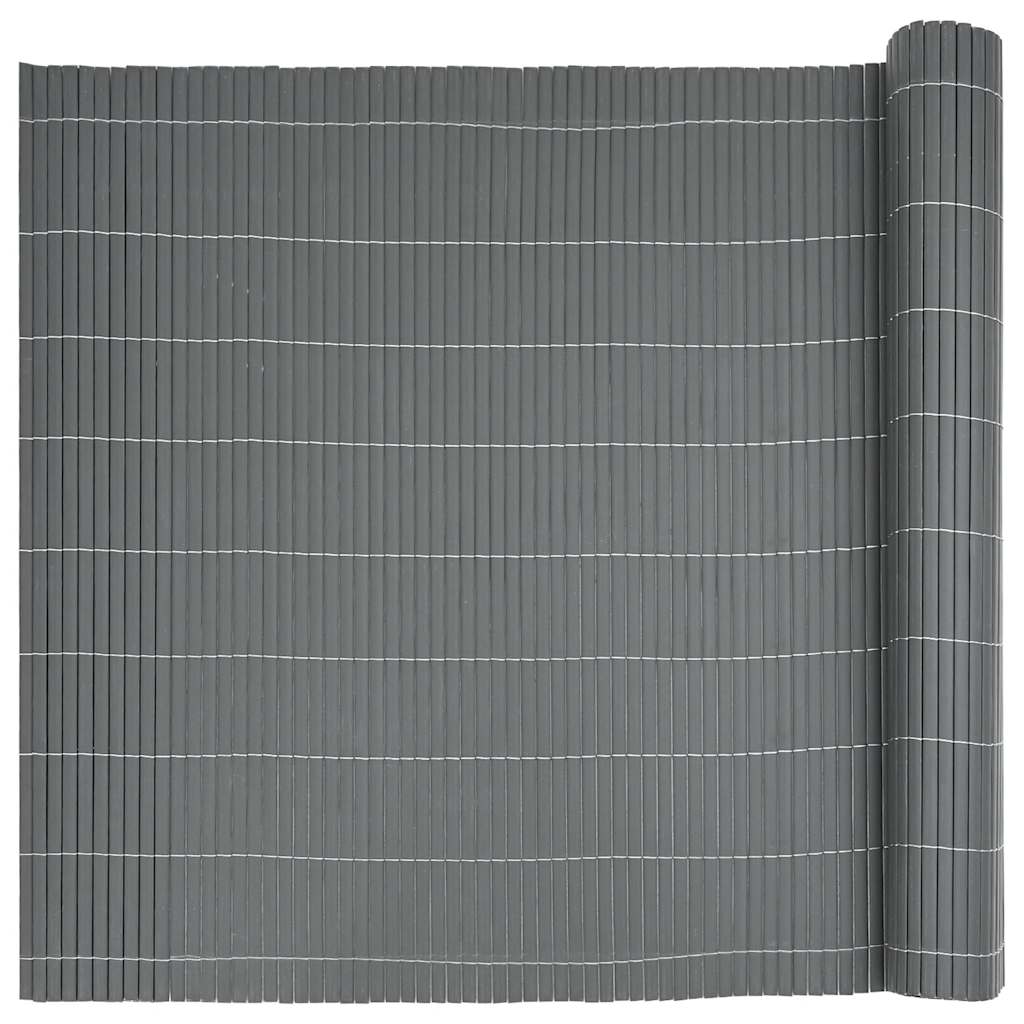 Gartenzaun Doppelseitig Grau 1,8x5 m PVC