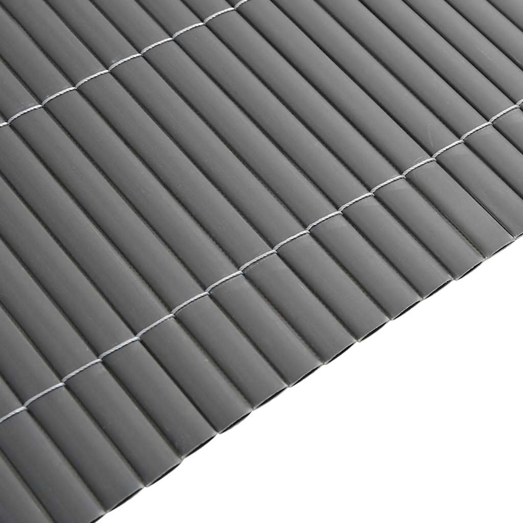 Gartenzaun Doppelseitig Grau 1,8x5 m PVC