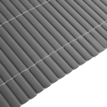 Gartenzaun Doppelseitig Grau 1,8x5 m PVC