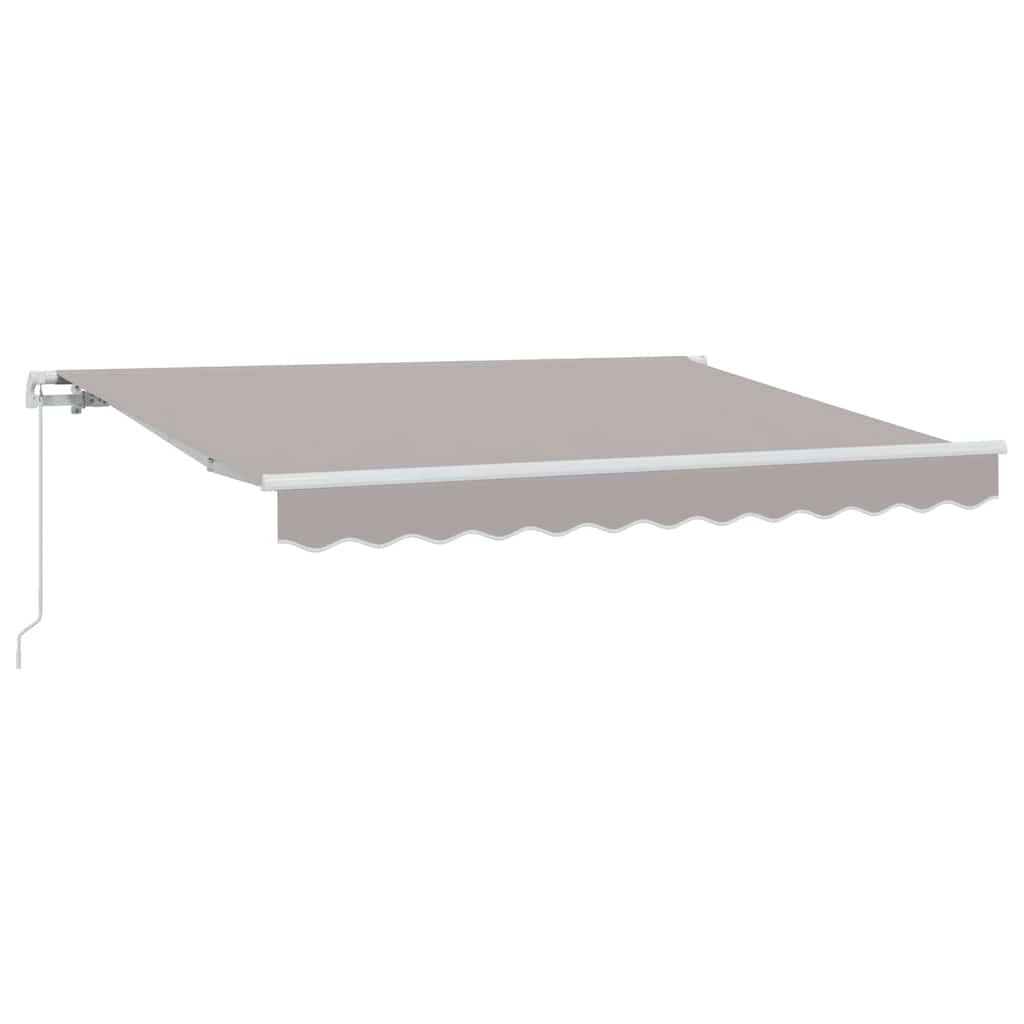 Einziehbare Markise Hellgrau 250 x 200 cm Stoff