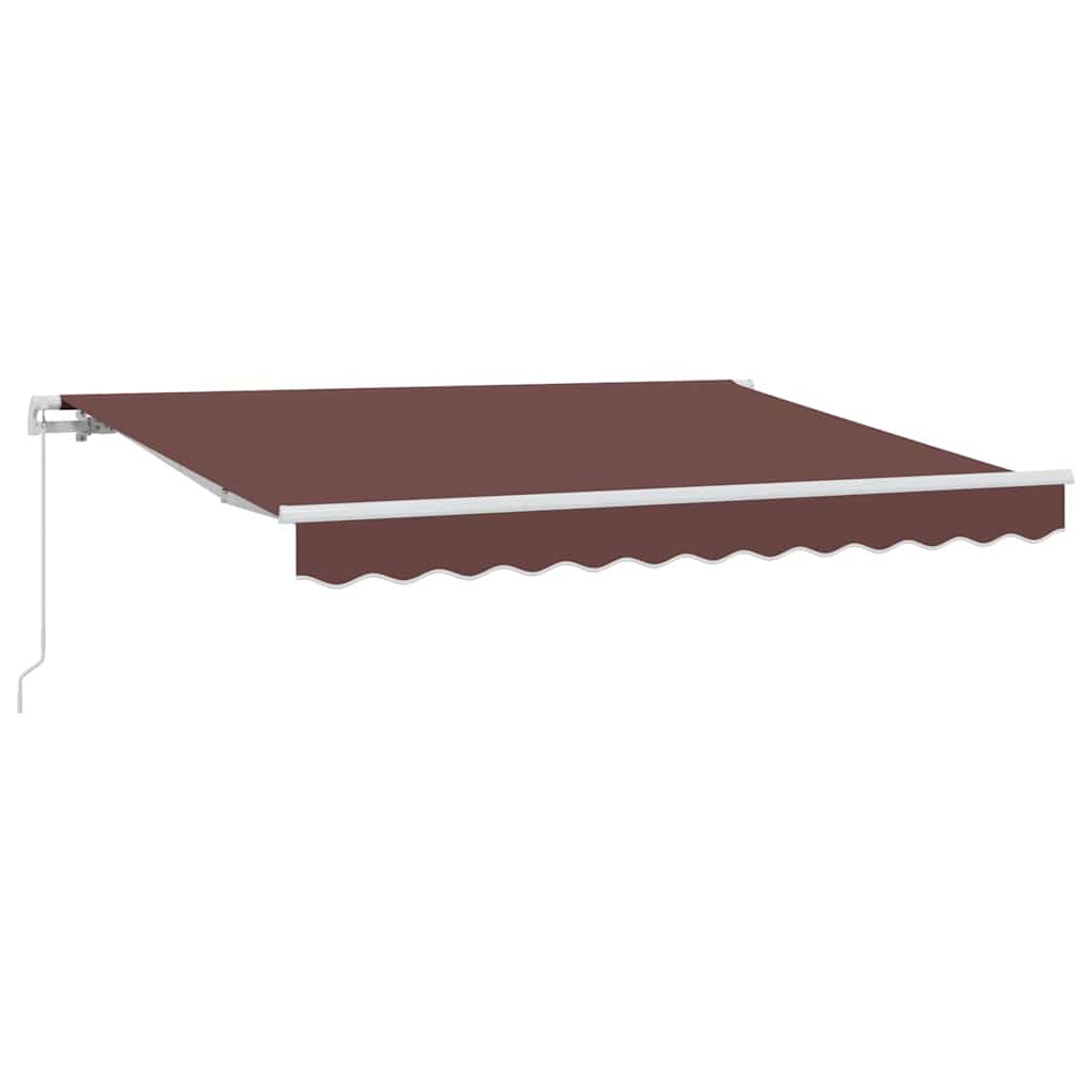 Einziehbare Markise Braun 300 x 200 cm Stoff