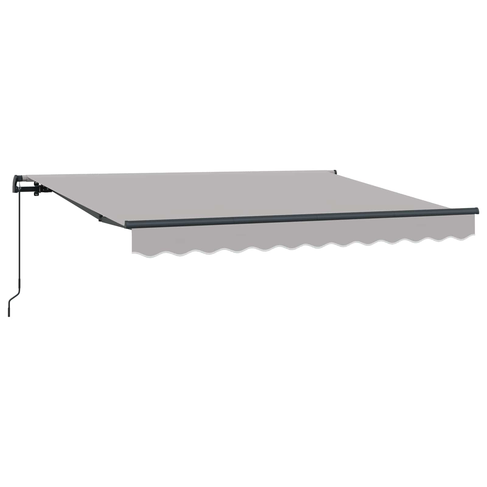 Einziehbare Markise Hellgrau 300 x 200 cm Stoff