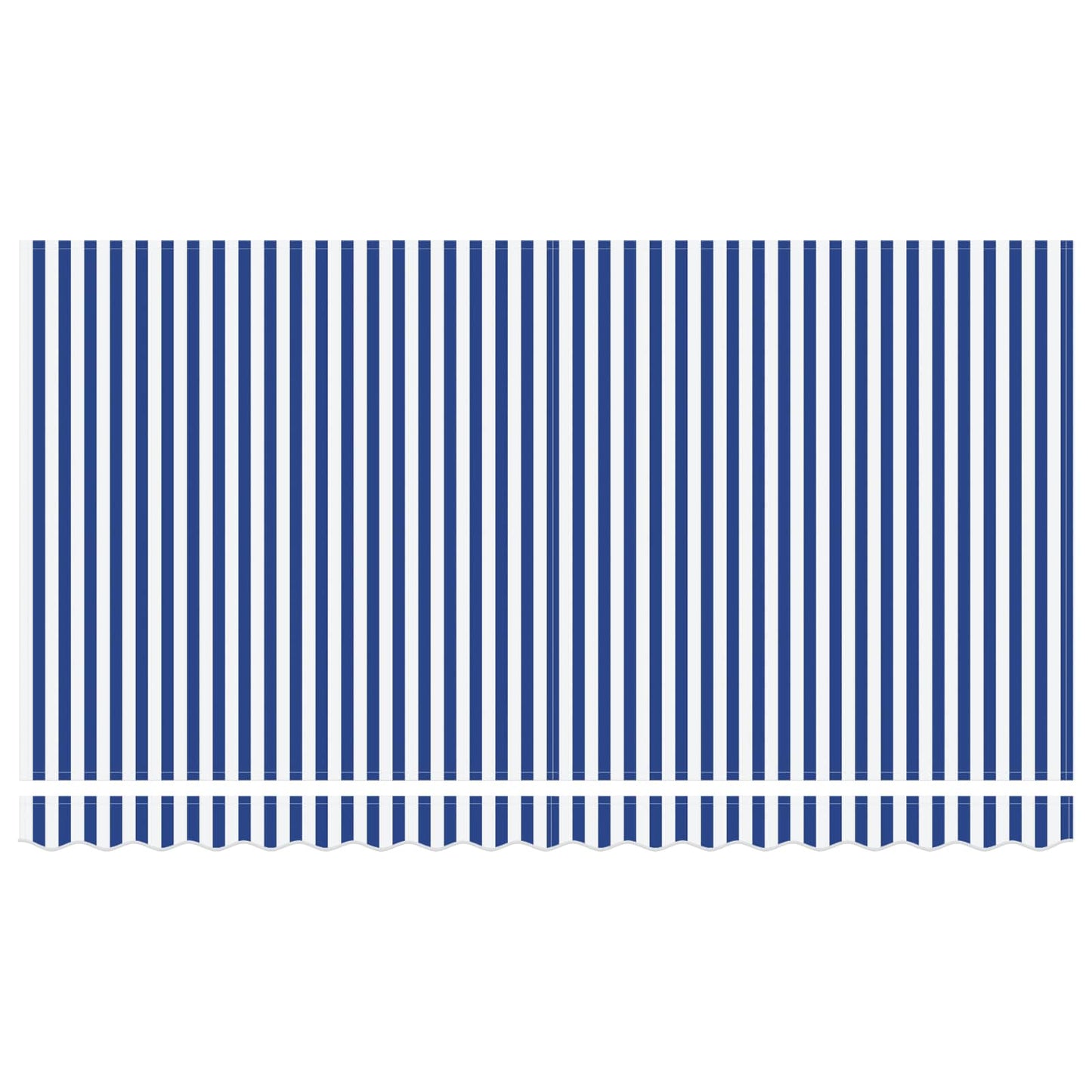 Einziehbare Markise Blau und Weiß 350 x 200 cm