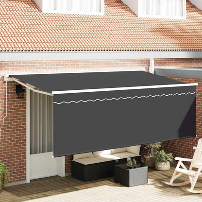 Ausziehbare Markise Creme 350 x 200 cm Polyester und Aluminium