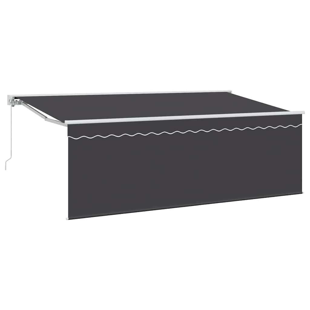 Ausziehbare Markise Creme 350 x 200 cm Polyester und Aluminium