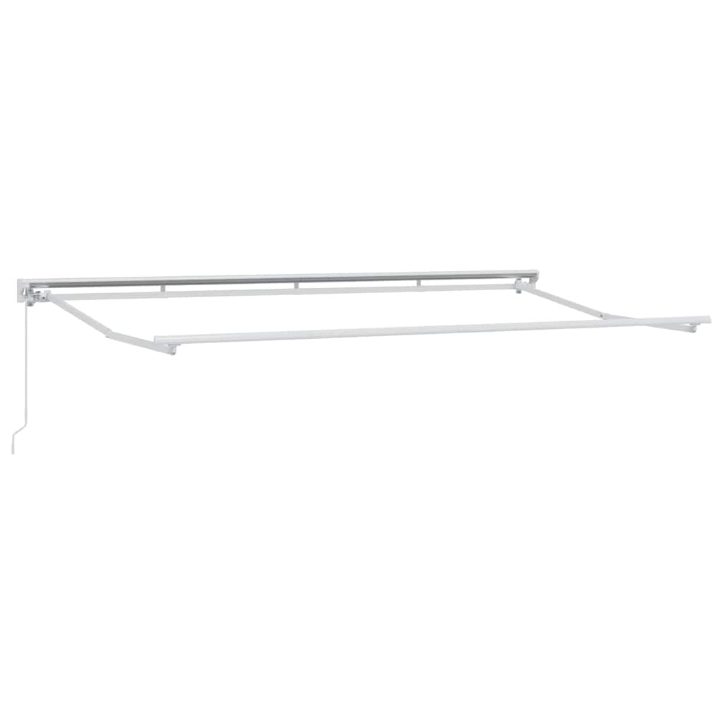 Ausziehbare Markise Creme 350 x 200 cm Polyester und Aluminium