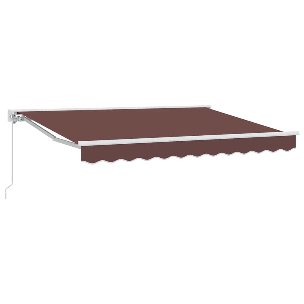 Markisenrahmen Braun 350 x 200 cm Polyester mit PU-Beschichtung