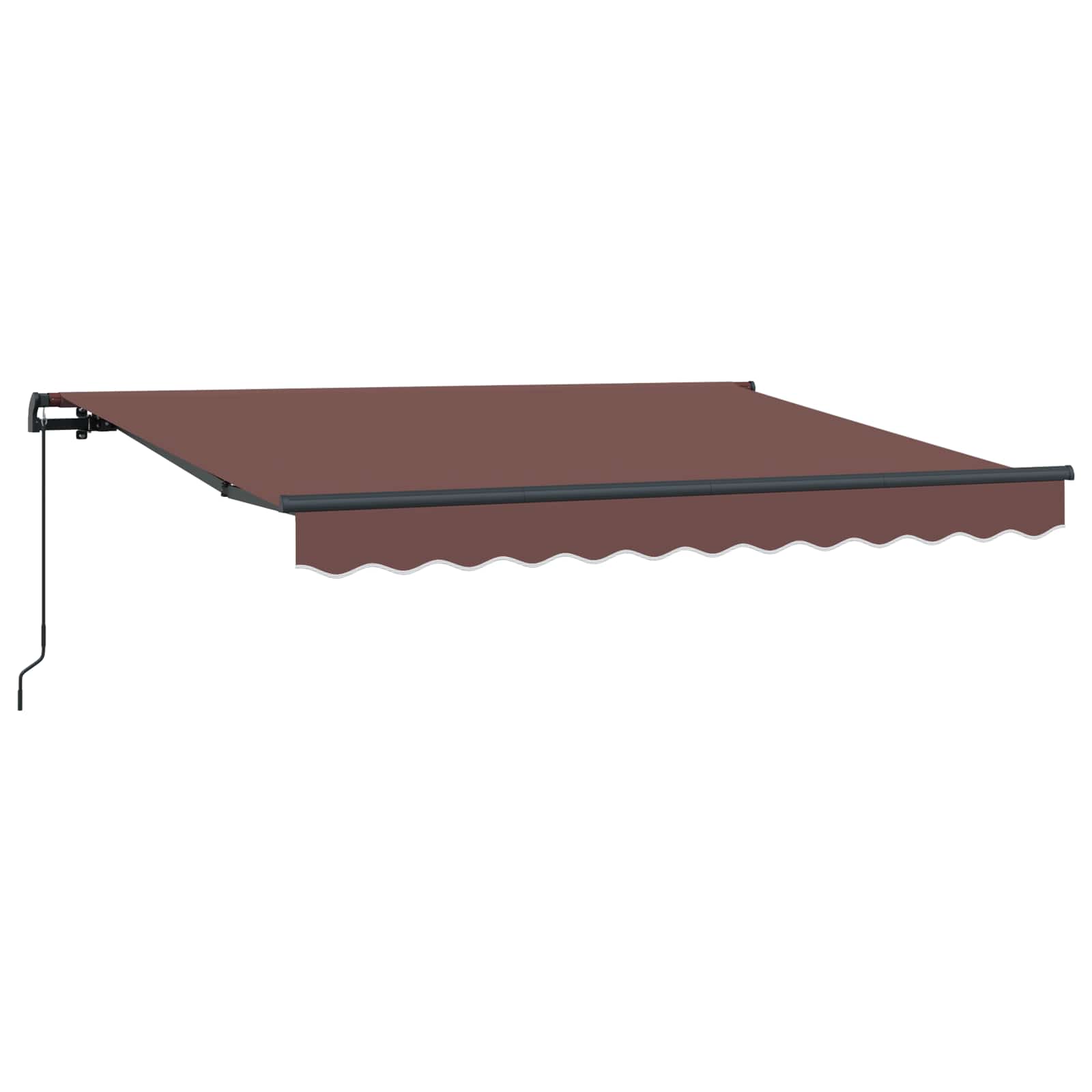 Einziehbare Markise Braun 350 x 200 cm Stoff