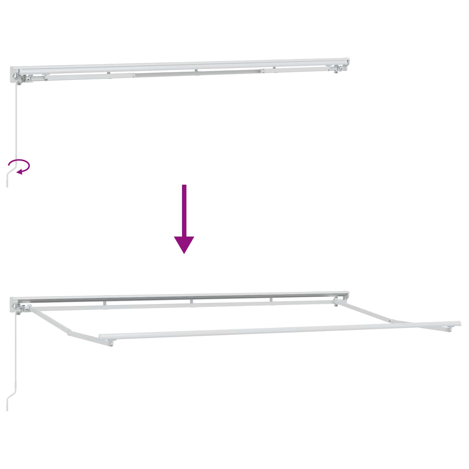 Einziehbare Markise Anthrazit 400 x 200 cm