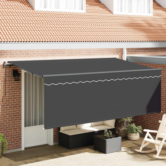 Ausziehbare Markise Anthrazit 400 x 200 cm