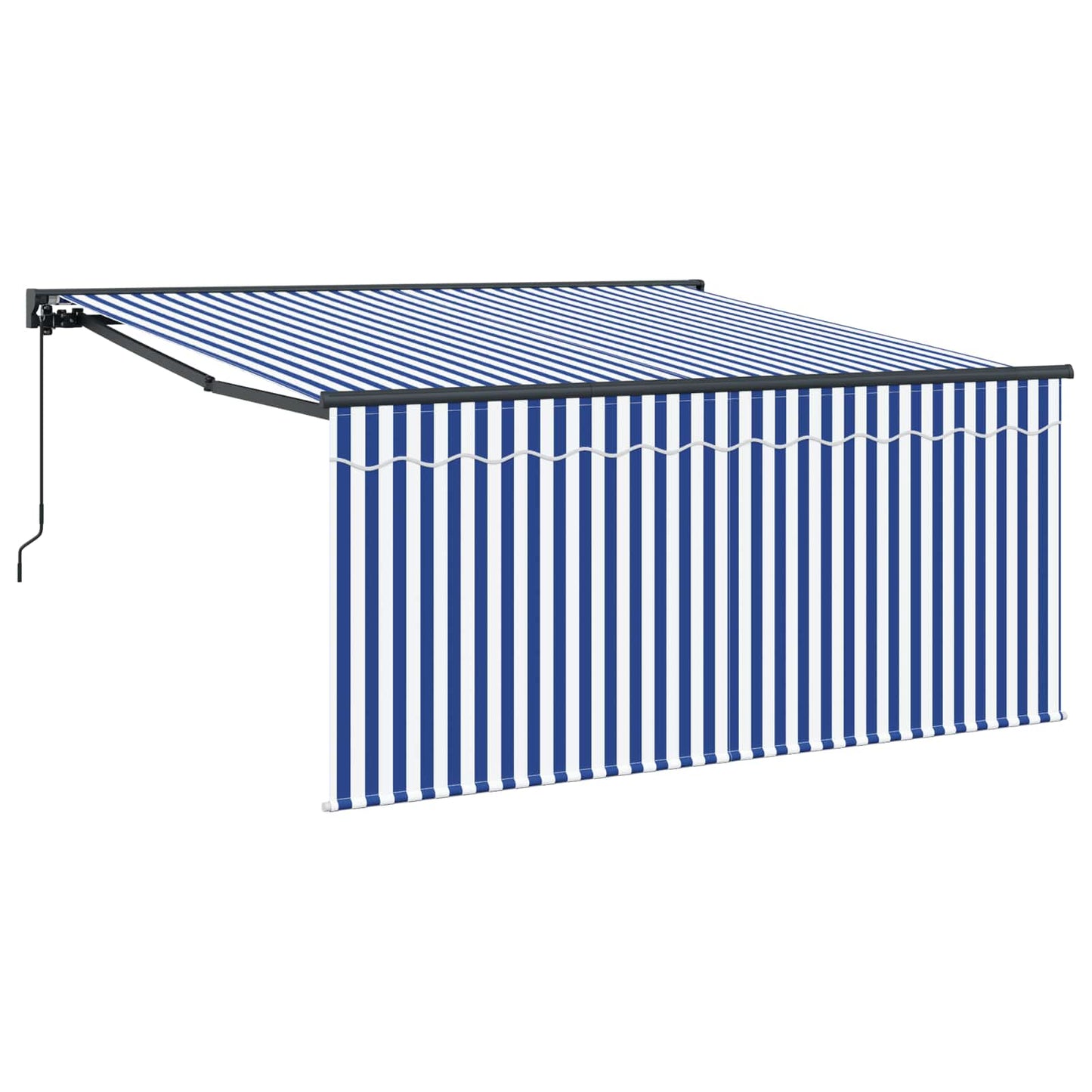 Ausziehbare Markise Blau und Weiß 300 x 250 cm