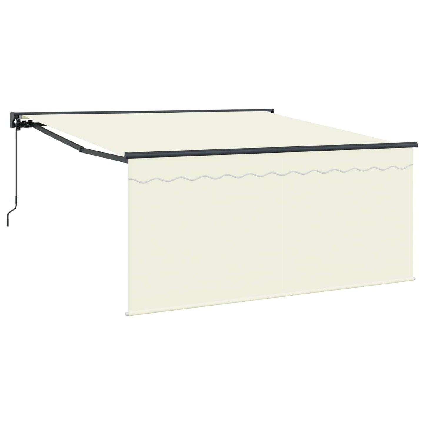 Ausziehbare Markise Creme 300 x 250 cm Polyester und Aluminium