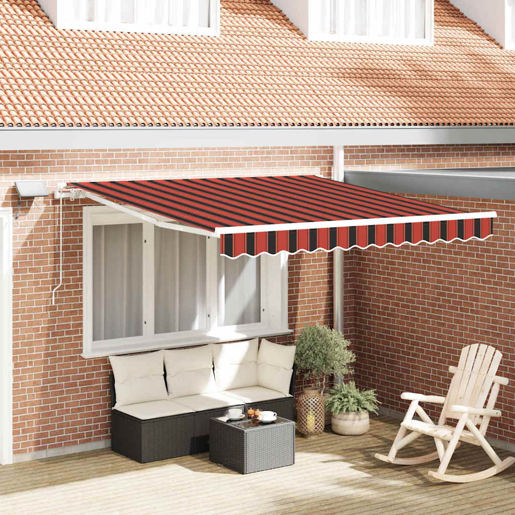 Ausziehbare Markise Orange und Braun 300 x 250 cm