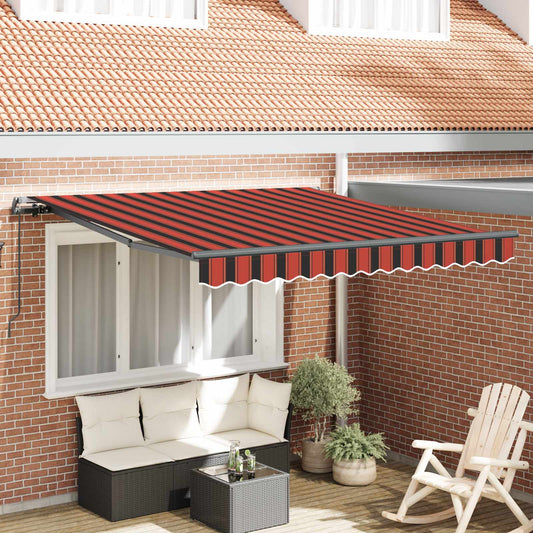 Ausziehbare Markise Orange und Braun 300 x 250 cm